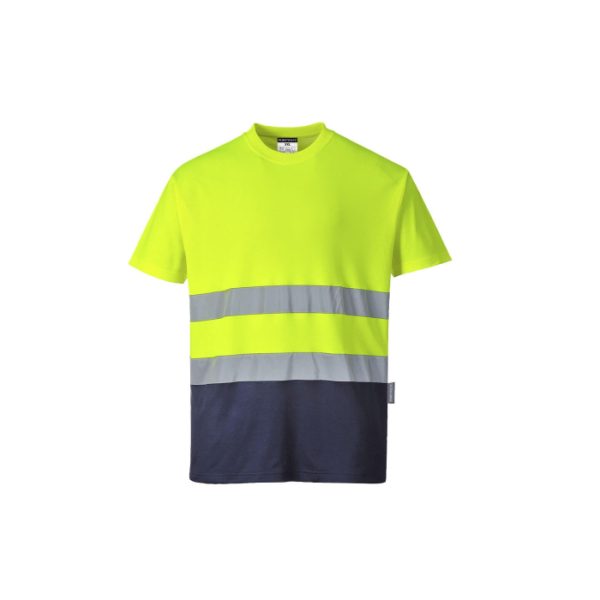 Tricou bicolor Confort Portwest galben WorkCenter Echipamente de protectie